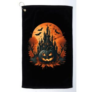 Jack O Lantern Face | Halloween Pumpkin | Spooky Platinum Collection Golf Towel