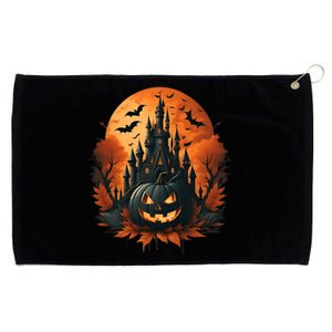 Jack O Lantern Face | Halloween Pumpkin | Spooky Grommeted Golf Towel