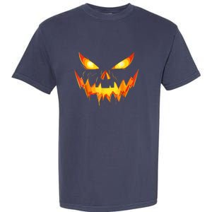 Jack O Lantern Face Pumpkin Scary Funny Halloween Costume Gift Garment-Dyed Heavyweight T-Shirt