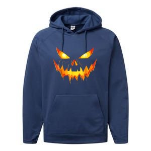 Jack O Lantern Face Pumpkin Scary Funny Halloween Costume Gift Performance Fleece Hoodie