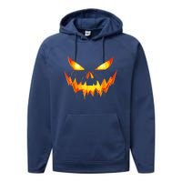 Jack O Lantern Face Pumpkin Scary Funny Halloween Costume Gift Performance Fleece Hoodie