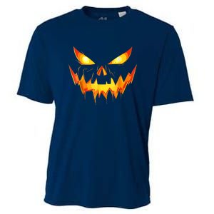 Jack O Lantern Face Pumpkin Scary Funny Halloween Costume Gift Cooling Performance Crew T-Shirt