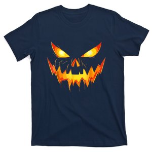 Jack O Lantern Face Pumpkin Scary Funny Halloween Costume Gift T-Shirt