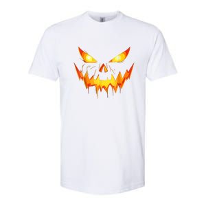 Jack O Lantern Face Pumpkin Scary Funny Halloween Costume Gift Softstyle CVC T-Shirt