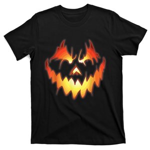 Jack O Lantern Scary Pumpkin Face Funny Halloween T-Shirt