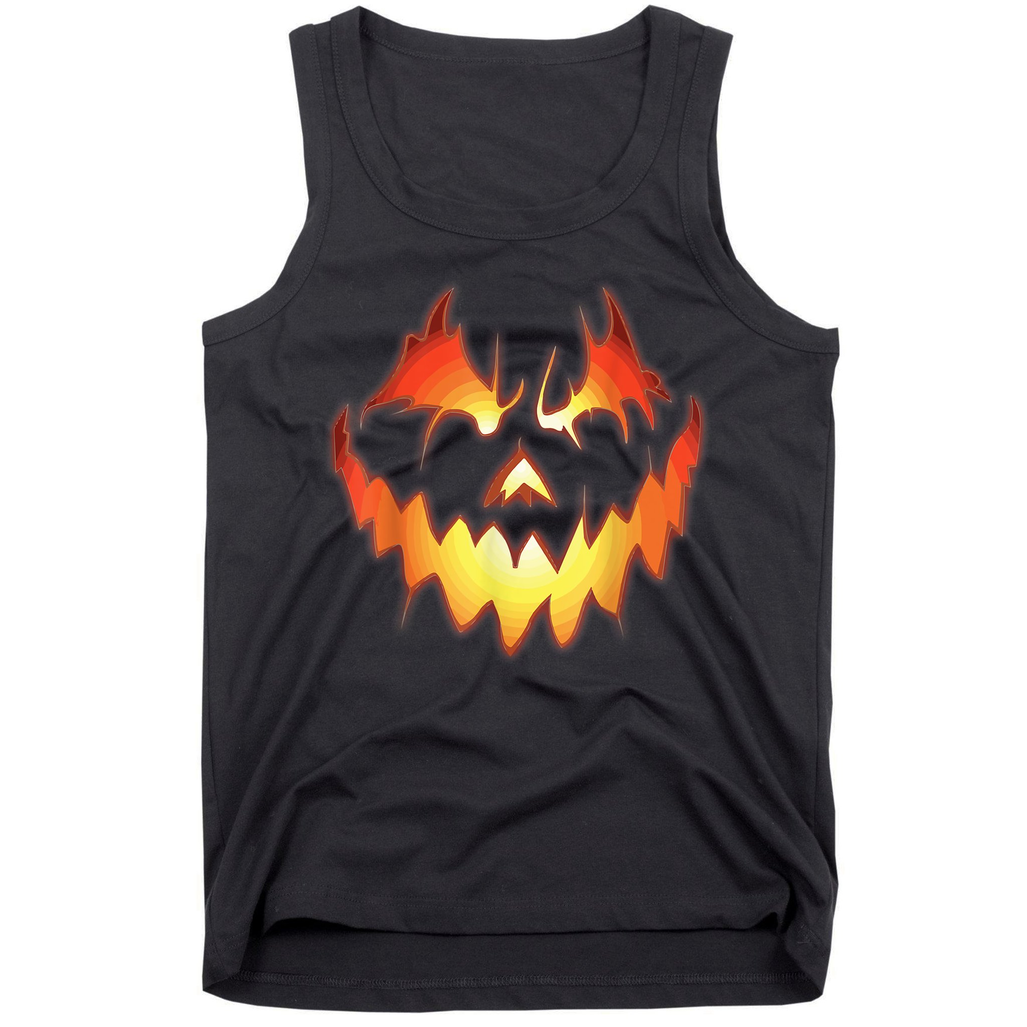 Jack O Lantern Scary Pumpkin Face Funny Halloween Tank Top