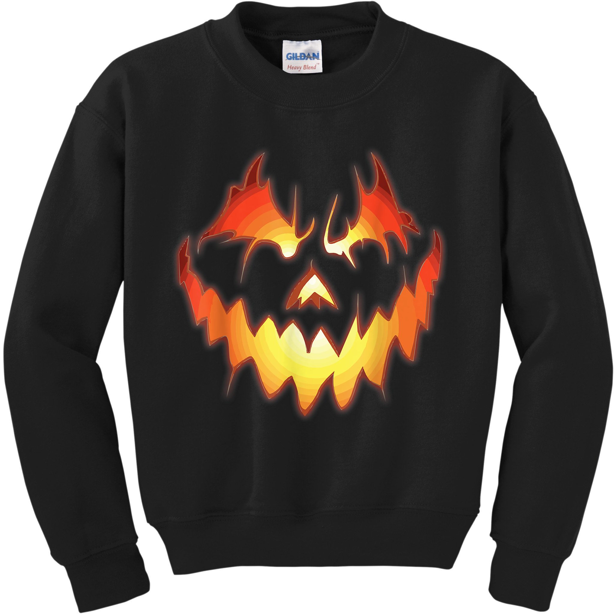 Jack O Lantern Scary Pumpkin Face Funny Halloween Kids Sweatshirt