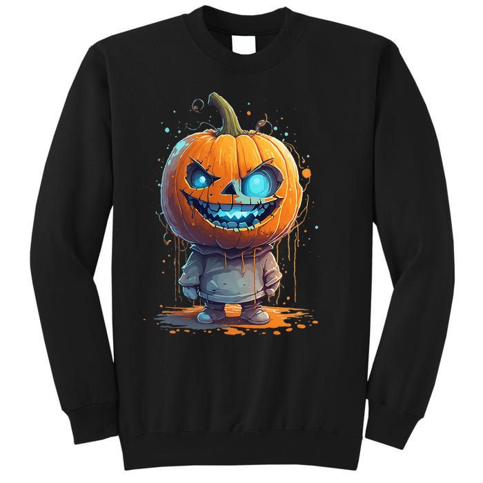 Jack O Lantern Face Pumpkin Hallowen Costume Scary Sweatshirt