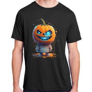 Jack O Lantern Face Pumpkin Hallowen Costume Scary Adult ChromaSoft Performance T-Shirt