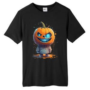 Jack O Lantern Face Pumpkin Hallowen Costume Scary Tall Fusion ChromaSoft Performance T-Shirt