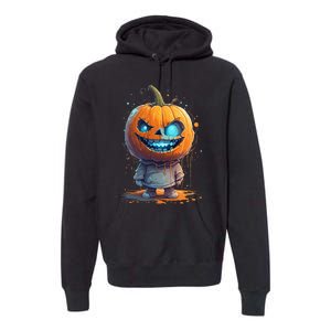 Jack O Lantern Face Pumpkin Hallowen Costume Scary Premium Hoodie