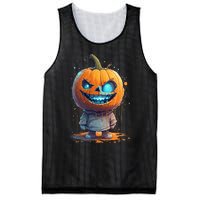 Jack O Lantern Face Pumpkin Hallowen Costume Scary Mesh Reversible Basketball Jersey Tank