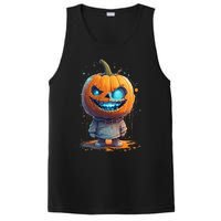 Jack O Lantern Face Pumpkin Hallowen Costume Scary PosiCharge Competitor Tank