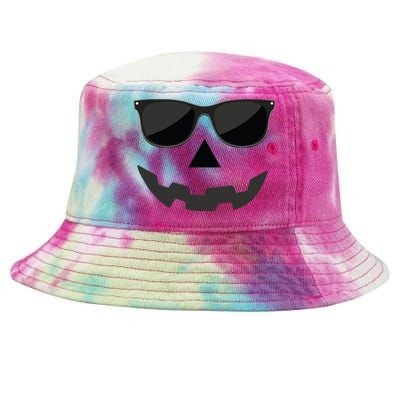 Jack O Lantern Pumpkin Face Sunglasses Hallowen Costume Gift Tie-Dyed Bucket Hat