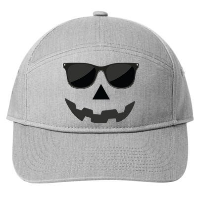 Jack O Lantern Pumpkin Face Sunglasses Hallowen Costume Gift 7-Panel Snapback Hat