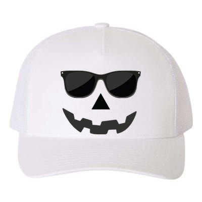 Jack O Lantern Pumpkin Face Sunglasses Hallowen Costume Gift Yupoong Adult 5-Panel Trucker Hat