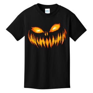 Jack O Lantern Scary Carved Pumpkin Face Halloween Costume Kids T-Shirt