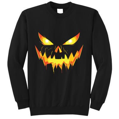 Jack O Lantern Face Pumpkin Scary Halloween Costume Funny Sweatshirt