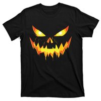 Jack O Lantern Face Pumpkin Scary Halloween Costume Funny T-Shirt