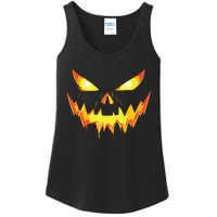 Jack O Lantern Face Pumpkin Scary Halloween Costume Funny Ladies Essential Tank