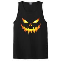 Jack O Lantern Face Pumpkin Scary Halloween Costume Funny PosiCharge Competitor Tank