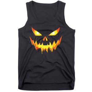 Jack O Lantern Face Pumpkin Scary Halloween Costume Funny Tank Top