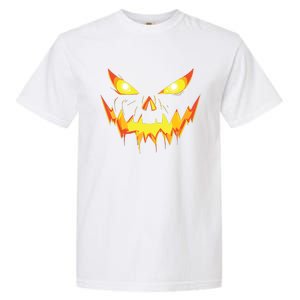 Jack O Lantern Face Pumpkin Scary Halloween Costume Funny Garment-Dyed Heavyweight T-Shirt