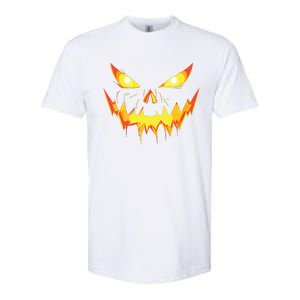 Jack O Lantern Face Pumpkin Scary Halloween Costume Funny Softstyle CVC T-Shirt