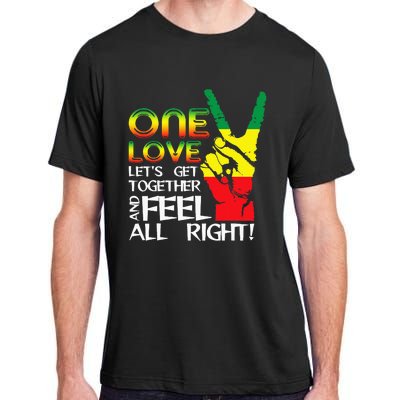 Jamaica One Love Reggae Caribbean Music Pride Flag Adult ChromaSoft Performance T-Shirt