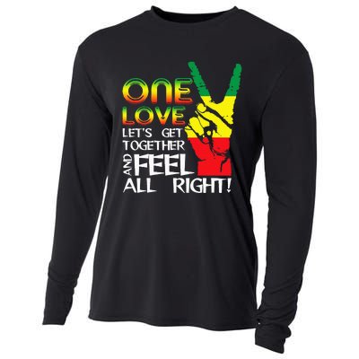 Jamaica One Love Reggae Caribbean Music Pride Flag Cooling Performance Long Sleeve Crew