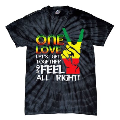 Jamaica One Love Reggae Caribbean Music Pride Flag Tie-Dye T-Shirt