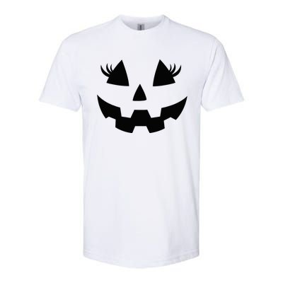 Jack O Lantern Eyelashes Pumpkin Face Halloween Softstyle® CVC T-Shirt