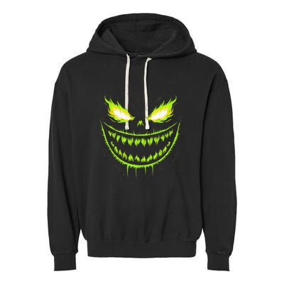 Jack O Lantern Scary Pumpkin Halloween Garment-Dyed Fleece Hoodie