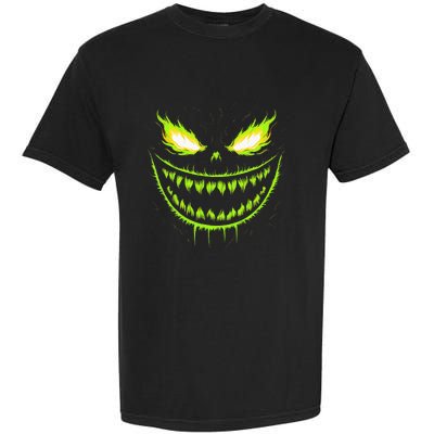 Jack O Lantern Scary Pumpkin Halloween Garment-Dyed Heavyweight T-Shirt