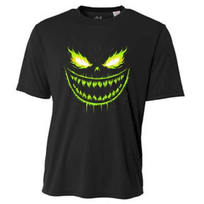 Jack O Lantern Scary Pumpkin Halloween Cooling Performance Crew T-Shirt