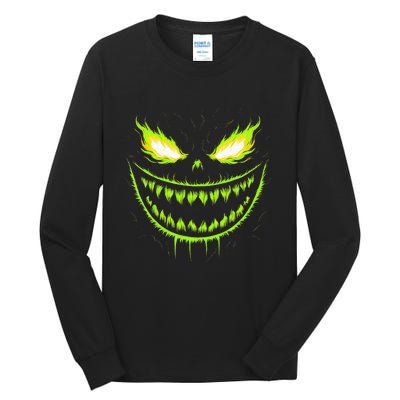 Jack O Lantern Scary Pumpkin Halloween Tall Long Sleeve T-Shirt