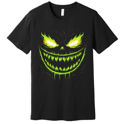 Jack O Lantern Scary Pumpkin Halloween Premium T-Shirt