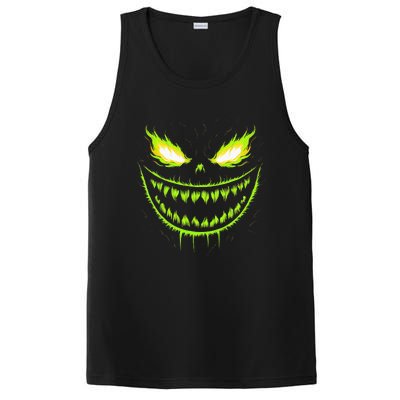 Jack O Lantern Scary Pumpkin Halloween PosiCharge Competitor Tank