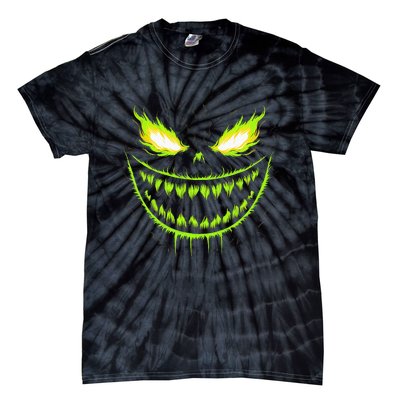 Jack O Lantern Scary Pumpkin Halloween Tie-Dye T-Shirt