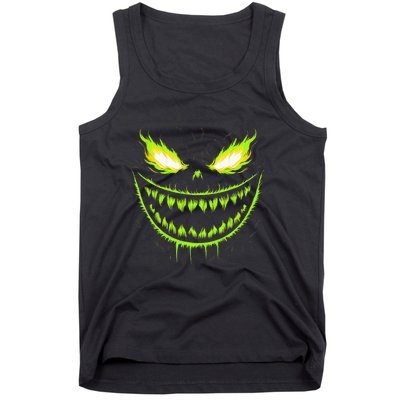 Jack O Lantern Scary Pumpkin Halloween Tank Top