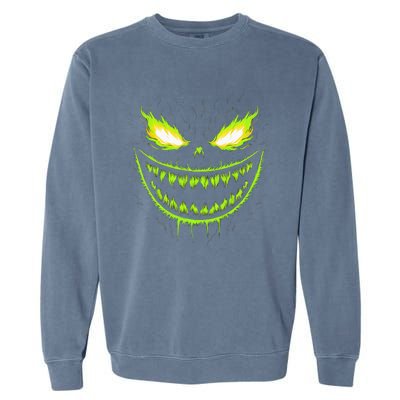 Jack O Lantern Scary Pumpkin Halloween Garment-Dyed Sweatshirt