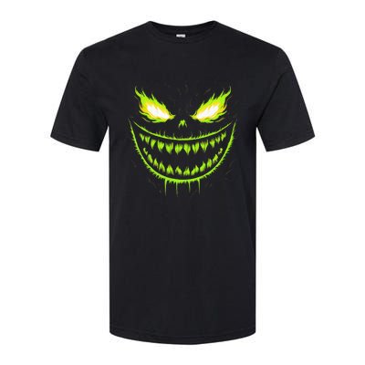 Jack O Lantern Scary Pumpkin Halloween Softstyle CVC T-Shirt