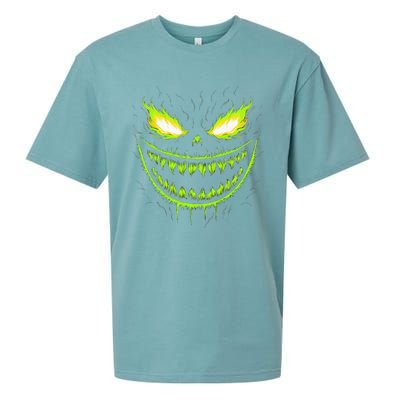 Jack O Lantern Scary Pumpkin Halloween Sueded Cloud Jersey T-Shirt