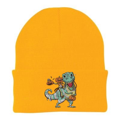 Jack O Lantern Riding T Rex Knit Cap Winter Beanie