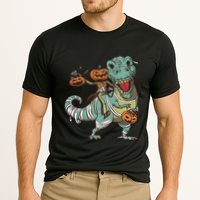 Jack O Lantern Riding T Rex Performance Shirt