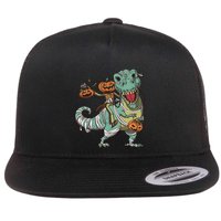 Jack O Lantern Riding T Rex Flatbill Hat