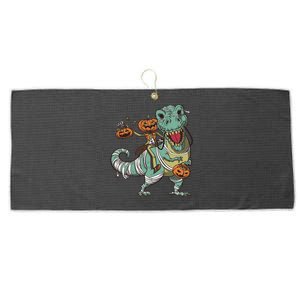 Jack O Lantern Riding T Rex Large Microfiber Waffle Golf Towel