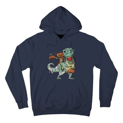 Jack O Lantern Riding T Rex Hoodie