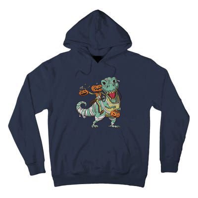 Jack O Lantern Riding T Rex Tall Hoodie