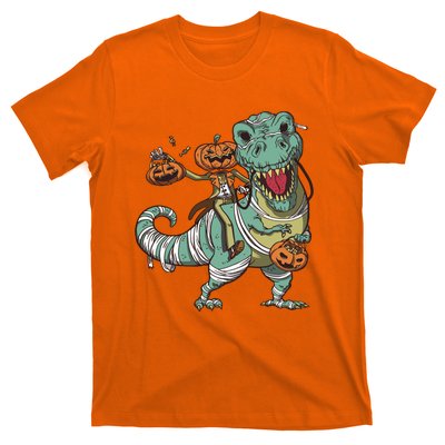 Jack O Lantern Riding T Rex T-Shirt